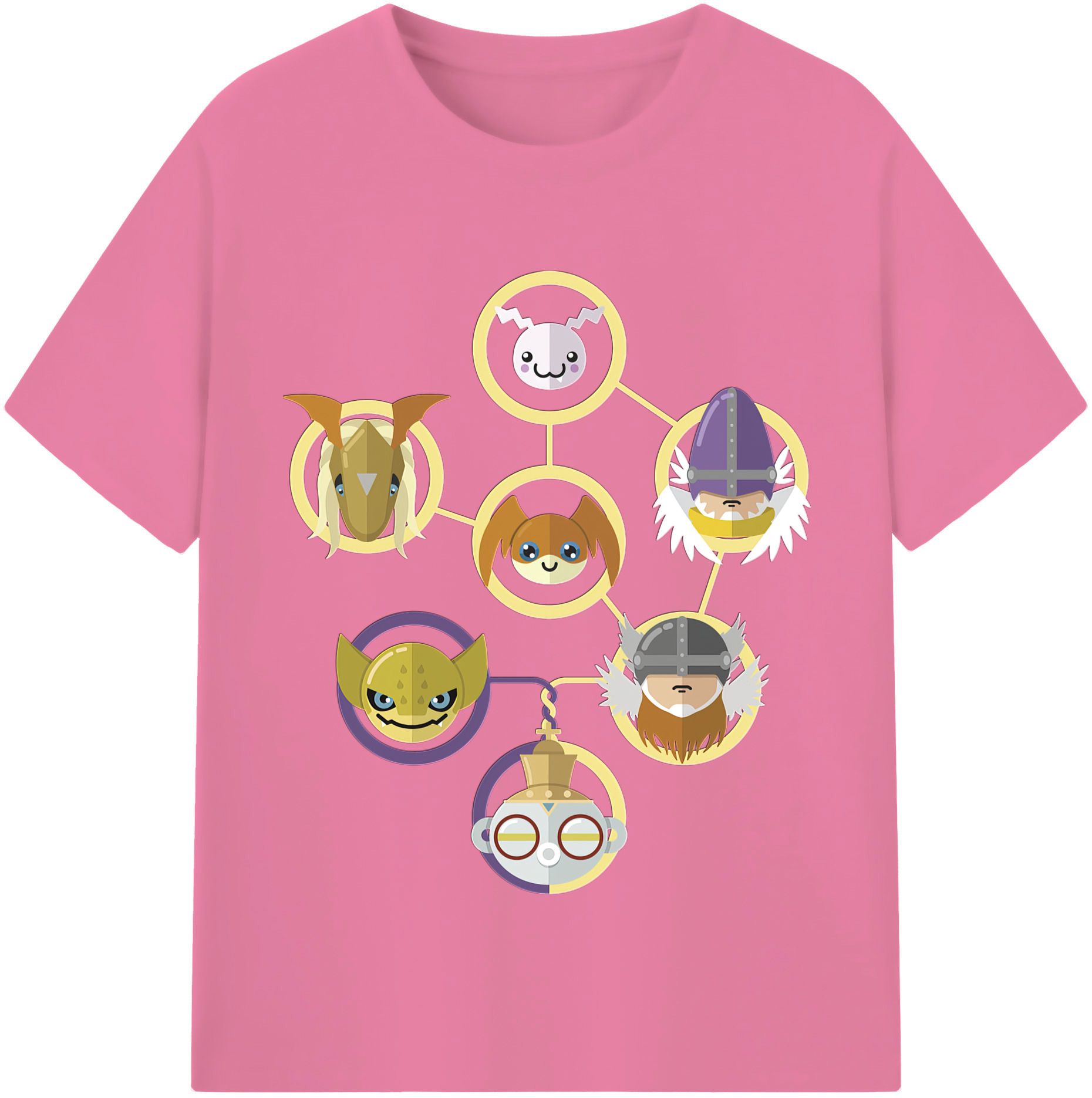 （画像用） Digimon デジタルモンスター/デジモン 綿100％半袖Tシャツ（フロントプリント）